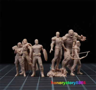 Avengers Captain America Iron Man 1:64or1:43 Figure Statues White Mold Unpainted - Image 1 of 4