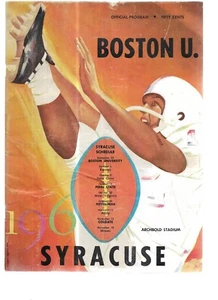 SYRACUSE-BOSTON COLLEGE 1960 PROGRAM-ERNIE DAVIS, JOHN MACKEY,ETC. - Picture 1 of 5