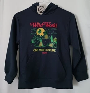 BRAND NEW Boy's Neff Dark Blue Wild World One With Nature Hoodie Sz.Medium - Picture 1 of 6