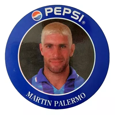Pepsi Promo Fútbol 1995 Pegatina Redonda Martin Palermo Argentina Boca Juniors  Foto 1 de 3