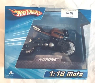 TC18 New Sealed Hot Wheels 2004  Moto X-Drone  1:18  Metal Collection by Mattel - Image 1 of 4