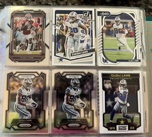 CeeDee Lamb 6 sports cards lot. Dallas Cowboys Wide Receiver - Picture 1 of 2