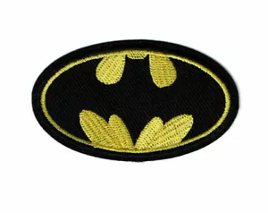 Kleiner 1,5" x 3" Batman Aufnäher bestickt Bügelbild Patches Logo DC Comics Bat Man - Bild 1 von 2
