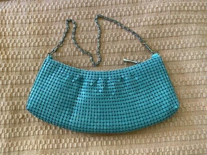 BIJOUX TERNER VINTAGE GREEN COLORED aluminum mesh PURSE/handbag - Picture 1 of 4