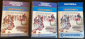 Vintage *v1 nur Handbücher* für Commodore 64 Software: Aktien zahlbar, Recbl, Gehaltsabrechnung - Bild 1 von 12