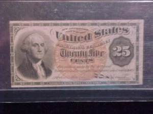 1863 25C Bruchwährung, FR-1303, PMG AU55 gegradet, eine 4. Ausgabe Note. - Bild 1 von 3