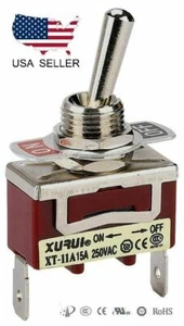 INTERRUTTORE A LEVETTA SPST ON-OFF PER IMPIEGHI GRAVOSI 20A 125V, 15A 250V TERMINALI VANGA (11A) - Foto 1 di 1