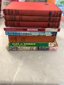 8x Large Print Western Novels - the buckskin hills, rage at redrock, - Picture 1 of 4