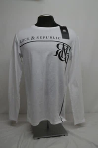 NEW Rock & Republic Men's Long Sleeve T-Shirt White Size (Large) - Picture 1 of 5