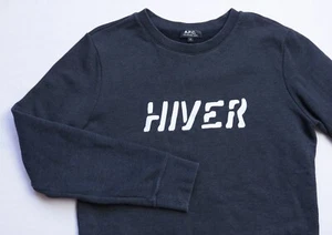 A.P.C. Hiver Sweatshirt mens Sweater Pullover Jumper top size S Small grey CREW - Picture 1 of 8
