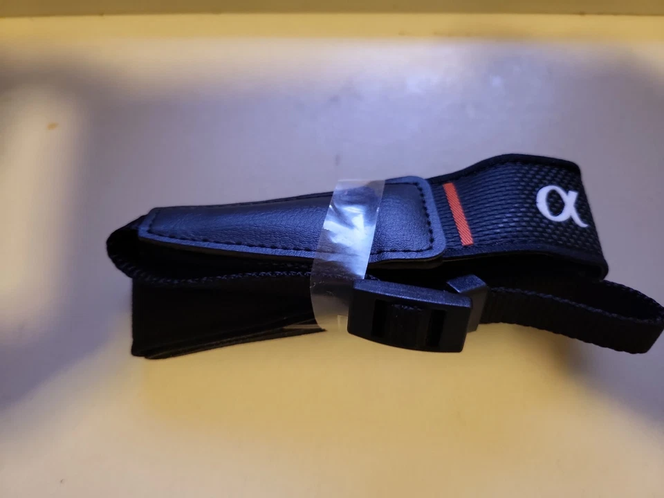 Sony A Woven Neck Strap Black White Stitch for Sony Cameras - Image 1 of 1