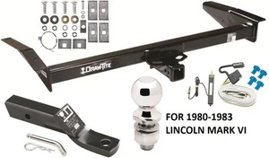 Trailer Tow Hitch For 80-83 Lincoln Mark VI Complete Package w/ Wiring + 2" Ball - Picture 1 of 6
