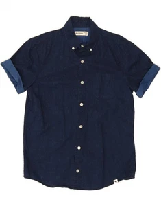 ABERCROMBIE & FITCH Boys Short Sleeve Shirt 15-16 Years XL Navy Blue IS09 - Picture 1 of 3
