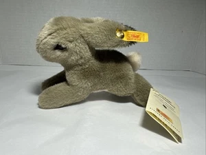 Steiff Stuffed Bunny 050121 Plush Stuffed Animal Rabbit NEW With Tags Very Nice - Picture 1 of 11