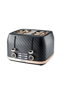 Goodmans Wave Black & Rose Gold 4 Slice Toaster - Picture 1 of 3
