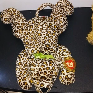 Speckles the Leopard Beanie Buddy, groß 13" Kissen Freunde Kunststoff Etikett Bezug Neu mit Etikett - Bild 1 von 4