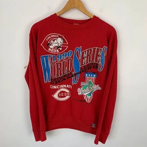 Vintage Logo 7 Sweatshirt Small/Medium Cincinnati Reds MLB Baseball World Series - Picture 1 of 16