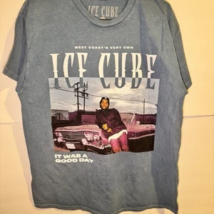 New Ice Cube Graphic Short Sleeve T Shirt Gray Men's Size Medium - Picture 1 of 3