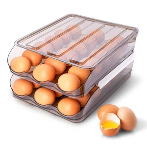 Großer Eierbehälter Automatisch Rolling Egg Stapelbar Halter für Kühlschrank - 36 Eier - Bild 1 von 7