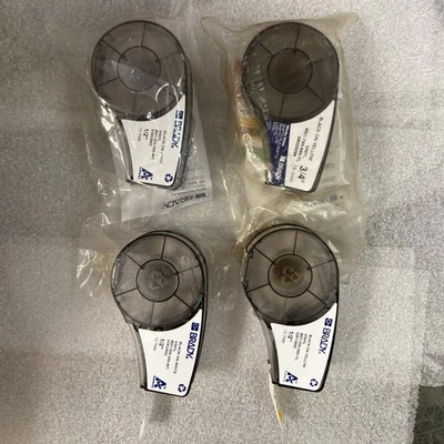 LOT - Brady Vinyl Label Black on Yellow & White for Indoor/Outdoor .5 & .75 - Image 1 of 4