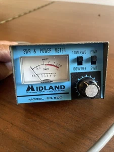 DE COLECCIÓN MIDLAND MODELO 23-500 SWR Y MEDIDOR DE POTENCIA PROBADOR DE FUNCIÓN - Imagen 1 de 3