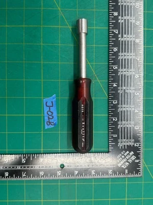 Vintage 7.5" Xcelite HS14 7/16" Hollow Shaft Nut Driver 6 Point, Made In USA - Image 1 of 4