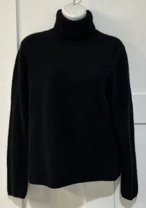 Maglione Charter Club Luxury 2 strati cashmere girocollo nero taglia large classico - Foto 1 di 6
