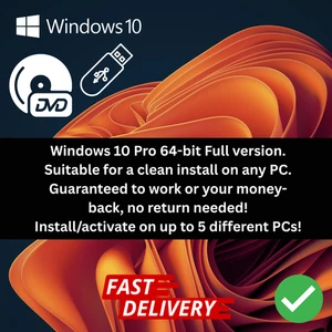 Microsoft Windows 10 Pro Flash Drive 22H2 64-bit clean install on any PC - Picture 1 of 3