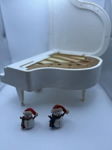 Vintage 90"er magisches Weihnachtsklavier 2 tanzende Schneemänner spielen 12 Weihnachtslieder EUC - Bild 1 von 14