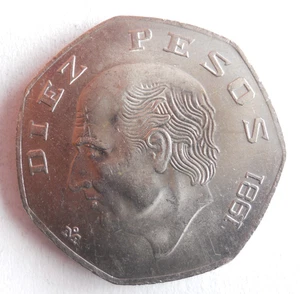 1981 MEXICO 10 PESOS - Excellent Coin - FREE SHIP - Bin #73\6 - Picture 1 of 2