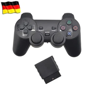 Wireless Game Controller Dual Vibration Gamepad For PlayStation2 PS2 (Black) - Bild 1 von 2