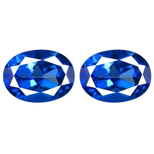 2,72 ct (2 Stück) enormes PASSENDES PAAR oval (8 x 6 mm) englischer Blautopas - Bild 1 von 1