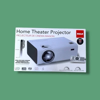 RCA LED Projector & Remote Bundle Home Theater 1080P Up to 130" Image White - Image 1 of 4