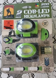 Lampade di Testa LED COB 200 Lumen 3 Modalità i-Zoom Batterie Incluse 2 pz NUOVE - Foto 1 di 6