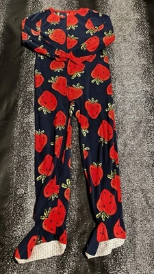 Niñas Talla 8 Carter's Pijama de una pieza con patas Estampado Fresa Foto 1 de 4