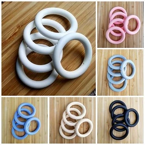 Set 10 anelli per dentizione in silicone 2,5" - 65 mm - silicone alimentare senza BPA - Foto 1 di 1