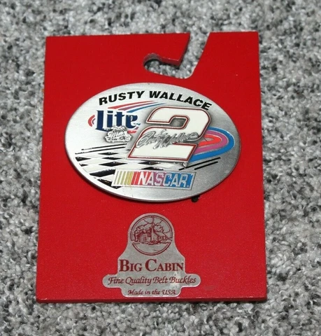 Rusty Wallace Miller Light #2  -  NASCAR sport racing  belt buckle (NOS) Cover