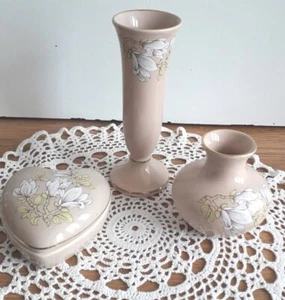 Vintage Sadler "Magnolia" 3 Pc Dressing Table Set c.1970s - Picture 1 of 12
