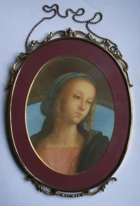 Kapolett Ikone Madonna Raffael Renaissance Rahmen Bronze Kette 45x35 - Bild 1 von 1
