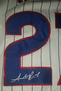 CAMISETA BLANCA FIRMADA ADDISON RUSSELL 'CHICAGO CUBS' SERIE MUNDIAL 2016 *CERTIFICADO DE AUTENTICIDAD 5 - Imagen 1 de 3