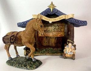 Hawthorne Village Thomas Kinkade 3PC Nativity Garland Baby Jesus Manger Donkey - Picture 1 of 13