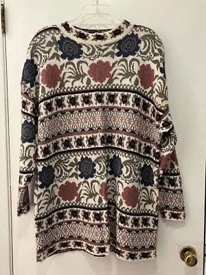 Suéter Pullover Floral Express Tricot Para Mujer Manga Larga Talla M Foto 1 de 4