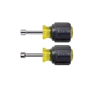 Klein Tools 610M Magnetic Stubby Nut Driver Set, 1-1/2-Inch Shafts, 2-Piece - Picture 1 of 2