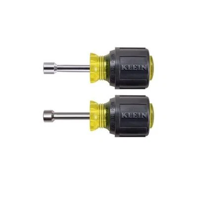 Klein Tools 610M Magnetic Stubby Nut Driver Set, 1-1/2-Inch Shafts, 2-Piece - Image 1 of 2