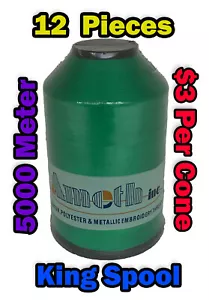 12 Cones Large Rayon Ameth Machine Embroidery Thread 5000m Wholesale lot New - Picture 1 of 6