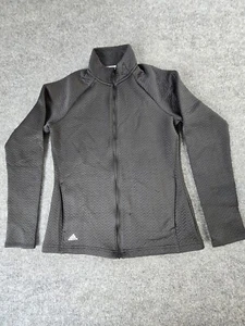 ADIDAS Jacket GOLF Women’s Small Black Zig Zag Textured - Picture 1 of 9