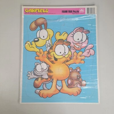 Rompecabezas Garfield Marco-Bandeja - 18 Piezas - Dorado 1980 - #4617-B - Edades 3-7 Foto 1 de 3