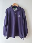 Vintage Puma Collared Sweatshirt Purple Size L Large Logo Sportswear Activewear