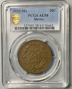 Mexico 1935-Mo 20C / PCGS AU58 / Very Nice Coin with Great Surfaces!
