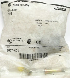 Allen Bradley 800T-XD1 Shallow Contact Block 1 NO Series D 10A 600V Max New - Picture 1 of 8